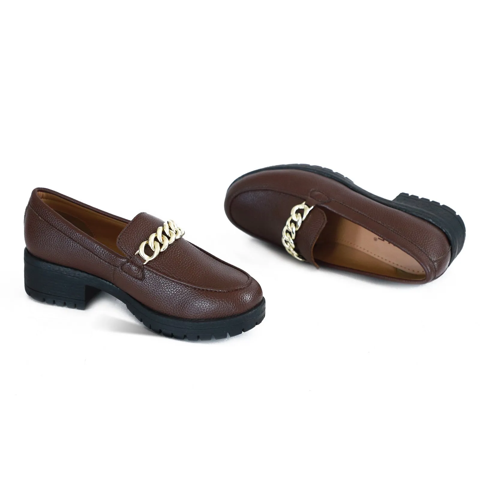 NICHE Women Brawny Buckle Loafers (Brown)