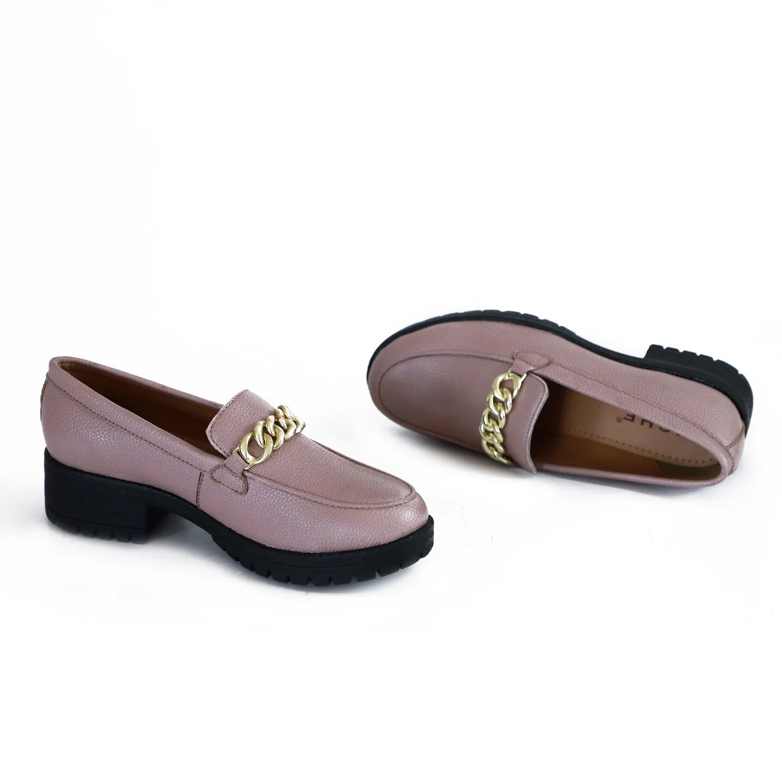 NICHE Women Brawny Buckle Loafers (Pink)