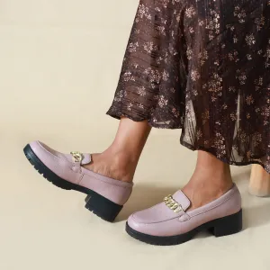 NICHE Women Brawny Buckle Loafers (Pink)