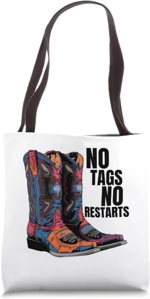 No Tags No Restarts Cowboy Hats & Boots Choreography Dance Tote Bag