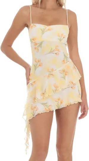 NUFIWI Women Sleeveless Ruffle Hem Mini Dress Low Cut Spaghetti Strap Short Dresses Slim Fit Summer Vocation Sundress