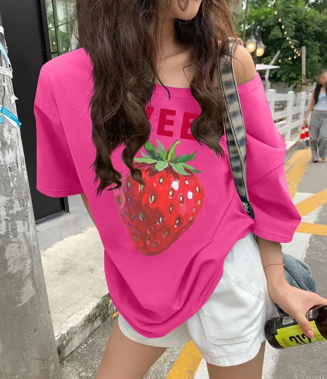 Off The Shoulder Tops for Women Short Sleeve Y2K Jersey Number Graphic Oversized Tshirts E-Girl Tees