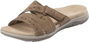 Orthopedic Sandals for Women Comfortable Slides Summer Walking Plantar Fasciitis Sandals with Arch Support Orthotic Sandals