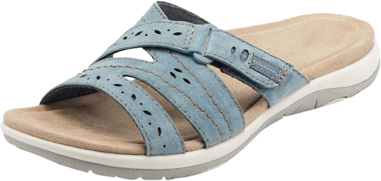 Orthopedic Sandals for Women Comfortable Slides Summer Walking Plantar Fasciitis Sandals with Arch Support Orthotic Sandals