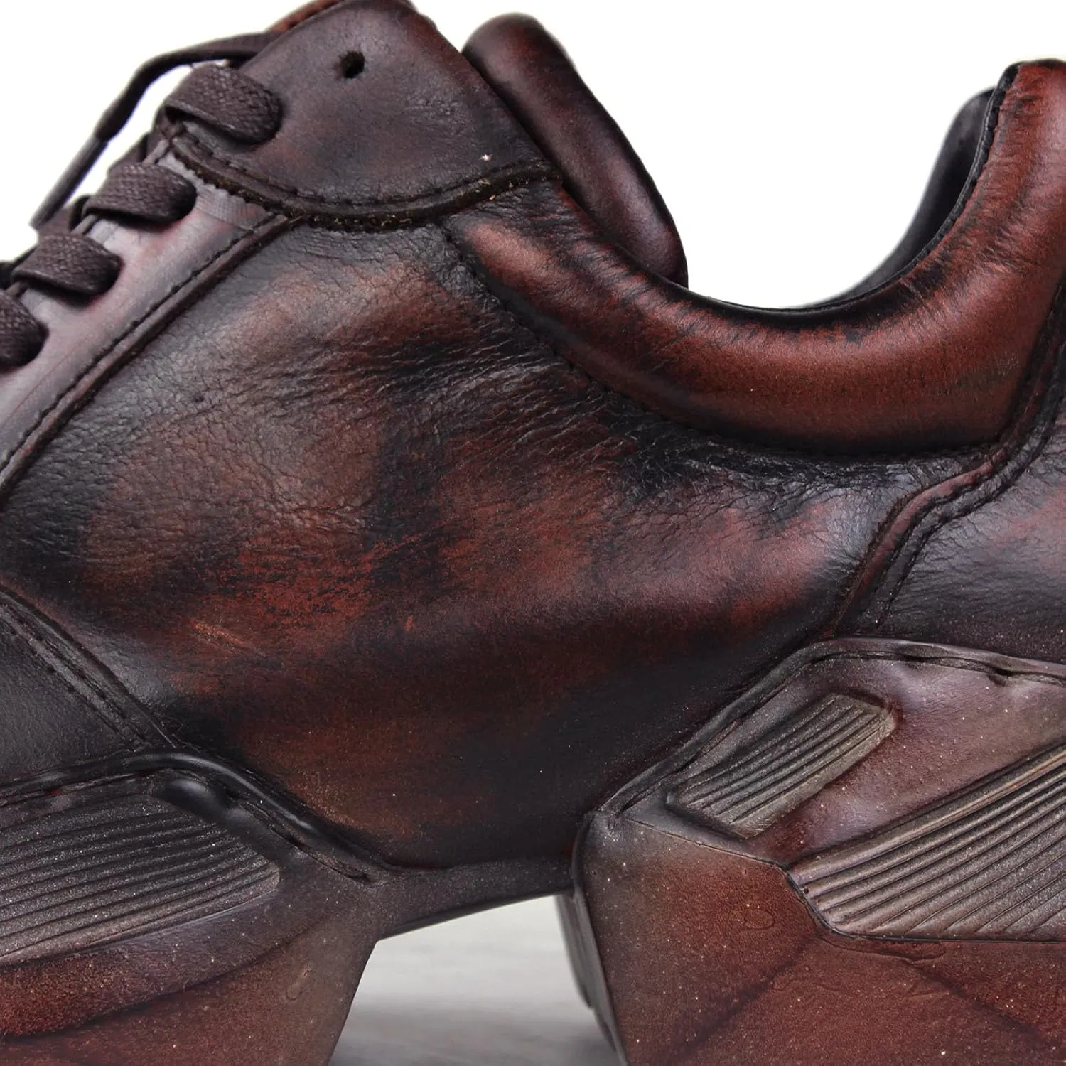 OSSTONE Vintage Moto Boots for Men Fashion lace-up Leather Retro Chukka Boots Casual Shoes OS-5008-S-5-Vintage-US-R