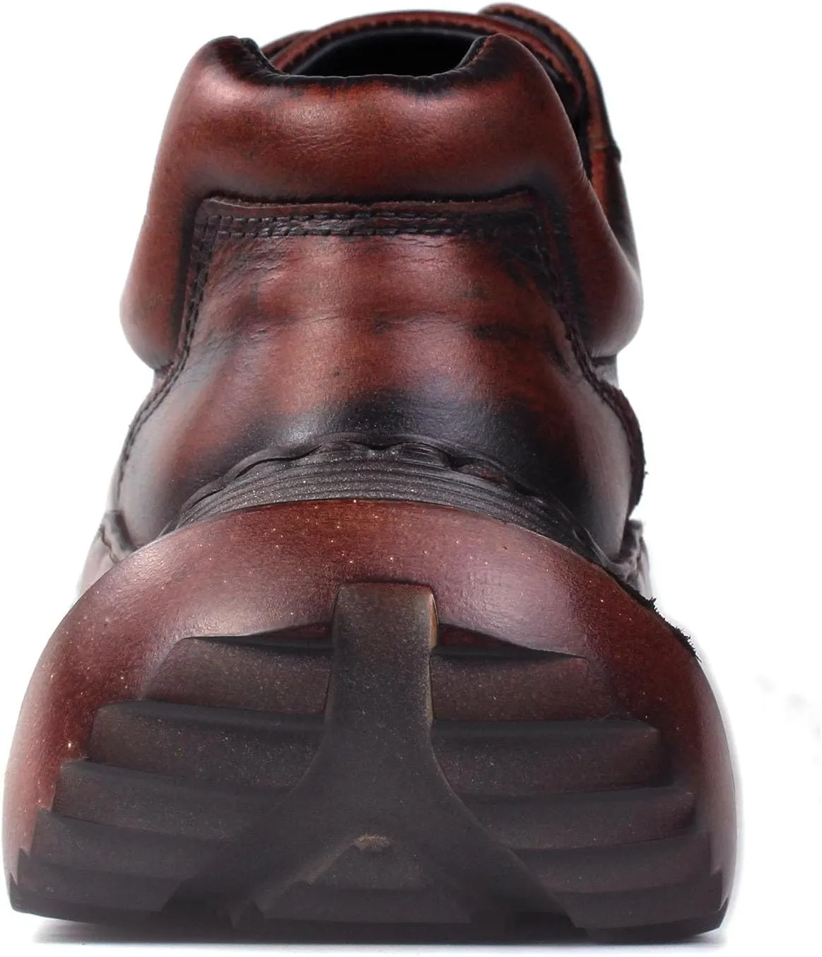 OSSTONE Vintage Moto Boots for Men Fashion lace-up Leather Retro Chukka Boots Casual Shoes OS-5008-S-5-Vintage-US-R