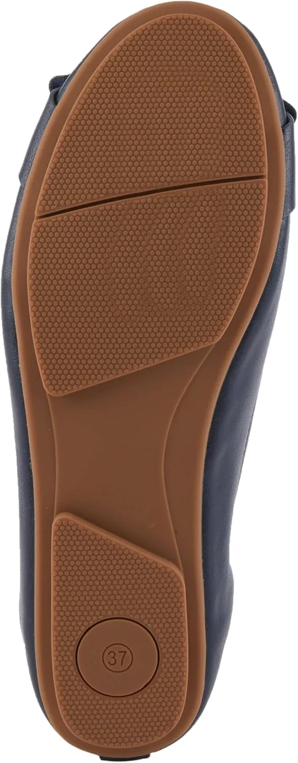 PATRIZIA Women's BALLAY Slip-On Ballet Flats with Delicate Bows, Scrunch Back, and Comfortable Fit