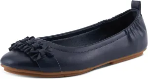 PATRIZIA Women's BALLAY Slip-On Ballet Flats with Delicate Bows, Scrunch Back, and Comfortable Fit