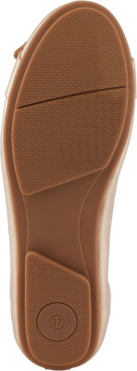 PATRIZIA Women's BALLAY Slip-On Ballet Flats with Delicate Bows, Scrunch Back, and Comfortable Fit