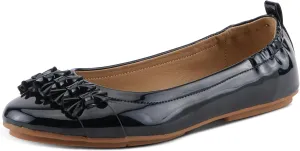 PATRIZIA Women's BALLAY Slip-On Ballet Flats with Delicate Bows, Scrunch Back, and Comfortable Fit
