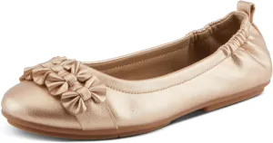 PATRIZIA Women's BALLAY Slip-On Ballet Flats with Delicate Bows, Scrunch Back, and Comfortable Fit