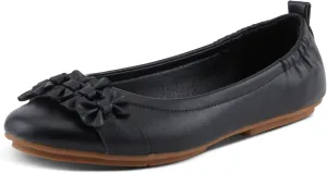 PATRIZIA Women's BALLAY Slip-On Ballet Flats with Delicate Bows, Scrunch Back, and Comfortable Fit