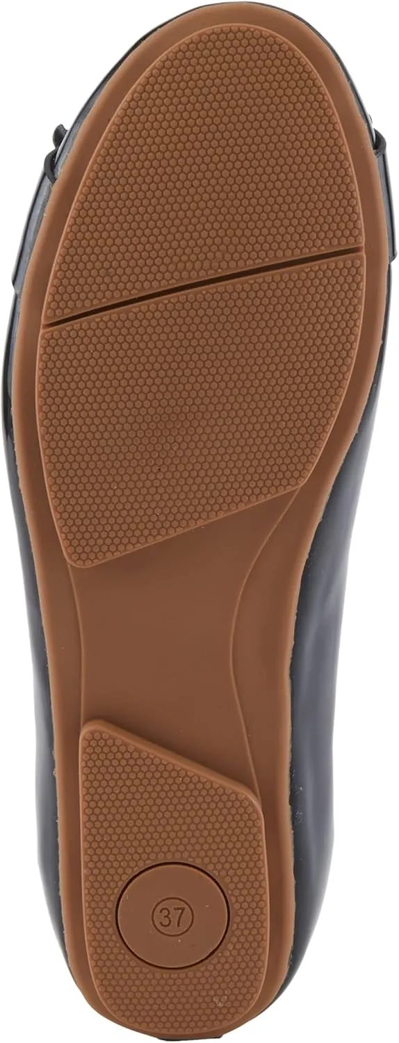 PATRIZIA Women's BALLAY Slip-On Ballet Flats with Delicate Bows, Scrunch Back, and Comfortable Fit