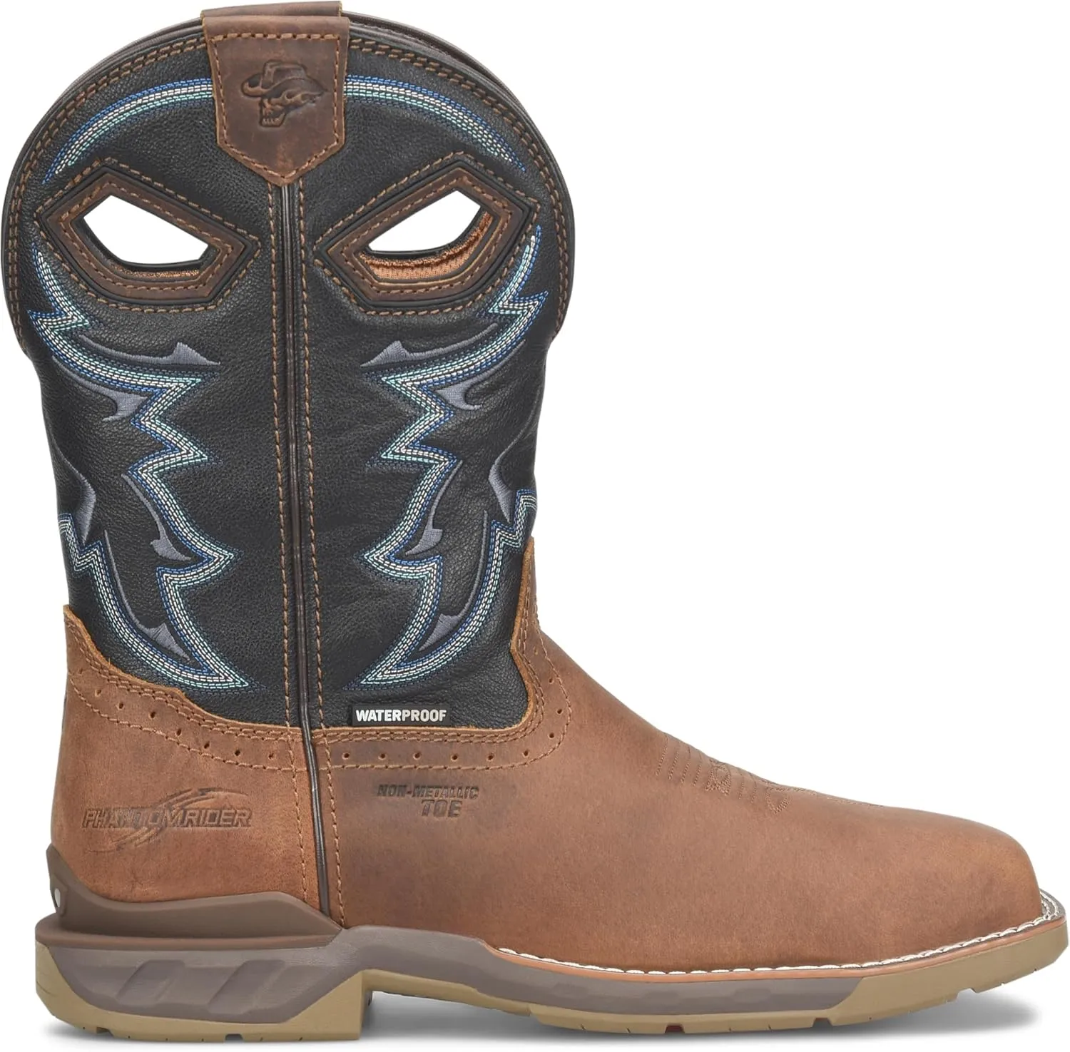 PHANTOM RIDER Men's Geddy 11” Waterproof Wide Square Composite Toe Roper Boots