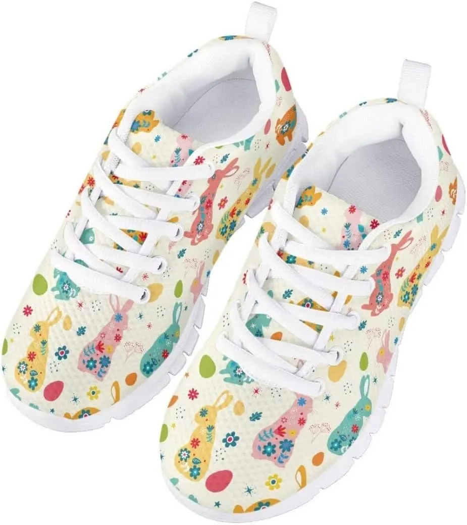 Pinupub Boys Girls Sneakers Cute Graphic Print Sports Tennis Shoes Casual Lace Up Sneakers