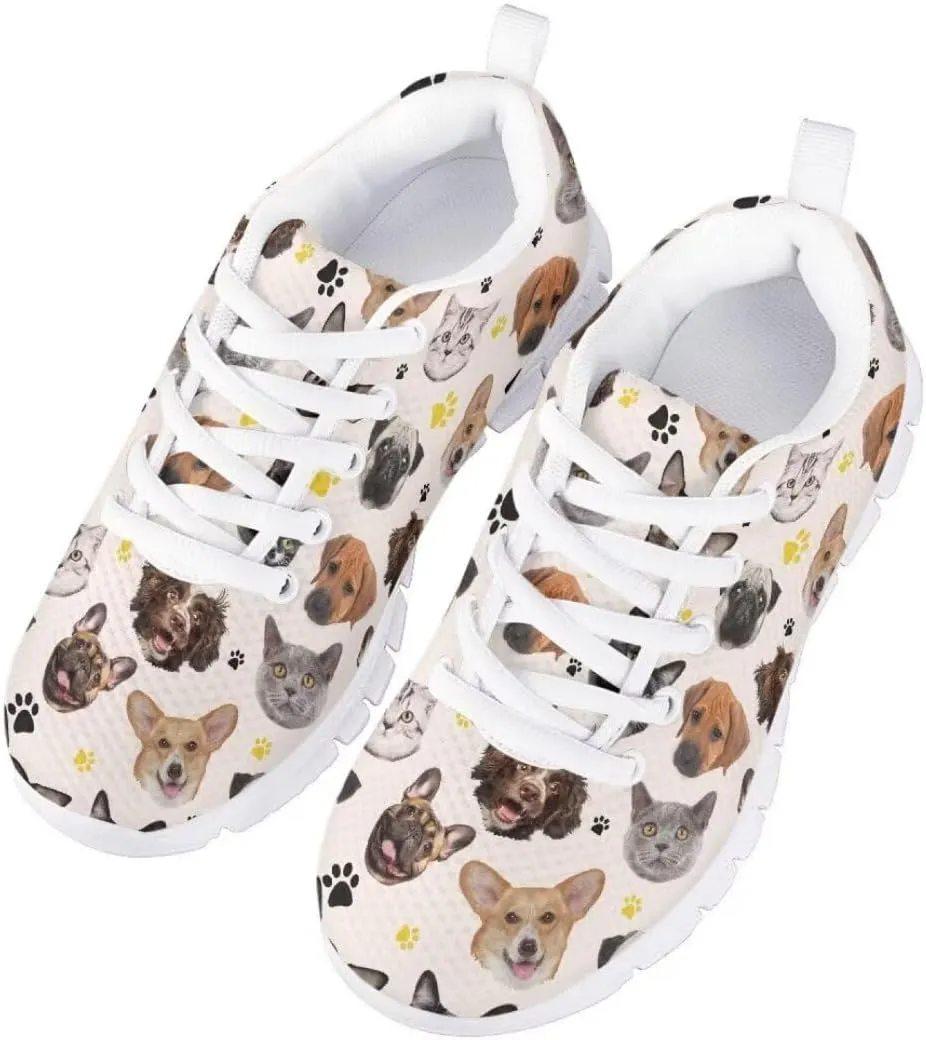 Pinupub Tennis Shoes for Girls Boys Cute Print Sports Sneakers Comfy Lightweight Running Shoes