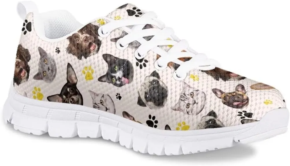 Pinupub Tennis Shoes for Girls Boys Cute Print Sports Sneakers Comfy Lightweight Running Shoes