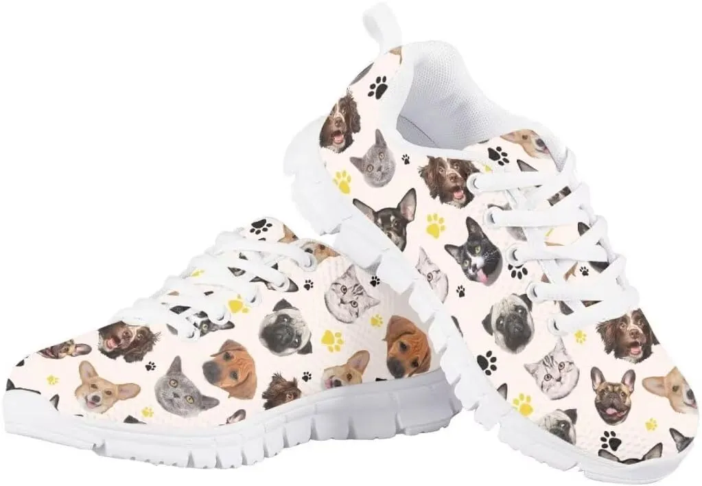Pinupub Tennis Shoes for Girls Boys Cute Print Sports Sneakers Comfy Lightweight Running Shoes