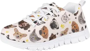 Pinupub Tennis Shoes for Girls Boys Cute Print Sports Sneakers Comfy Lightweight Running Shoes
