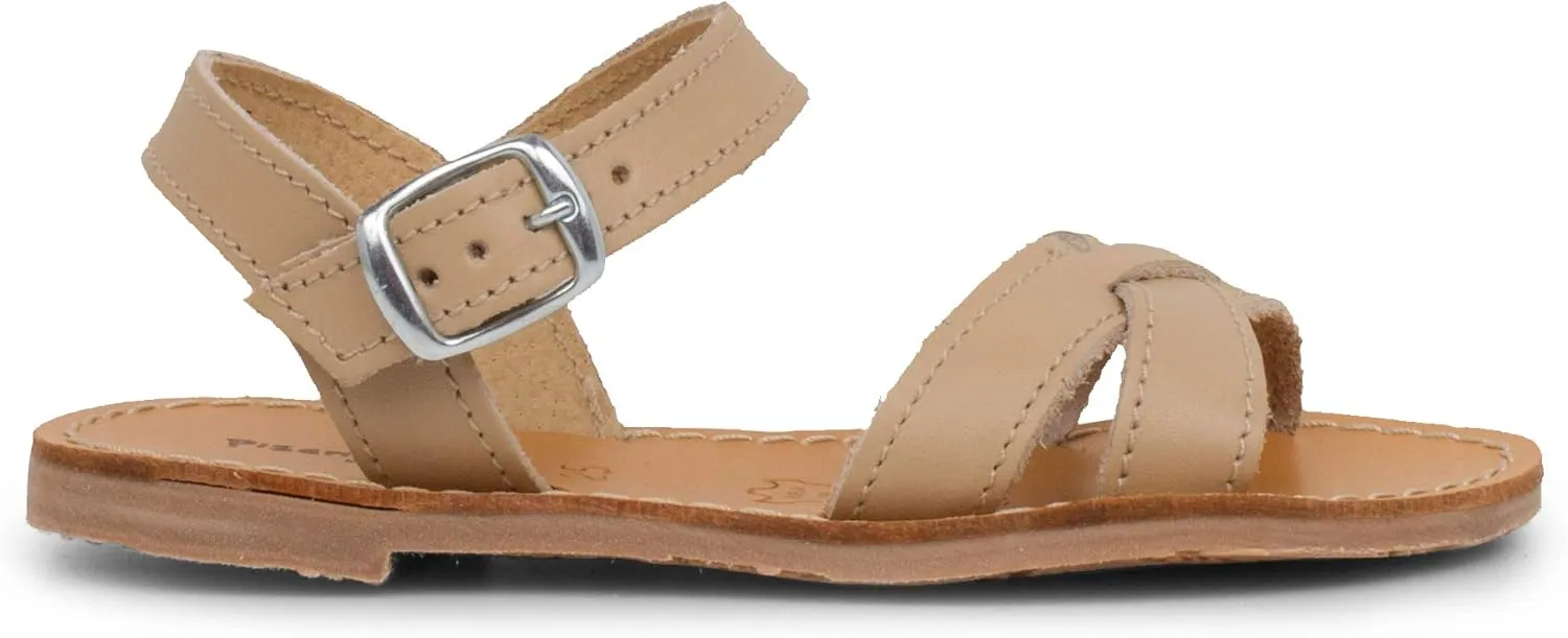 Plain Crossed Strap Flat Sandals