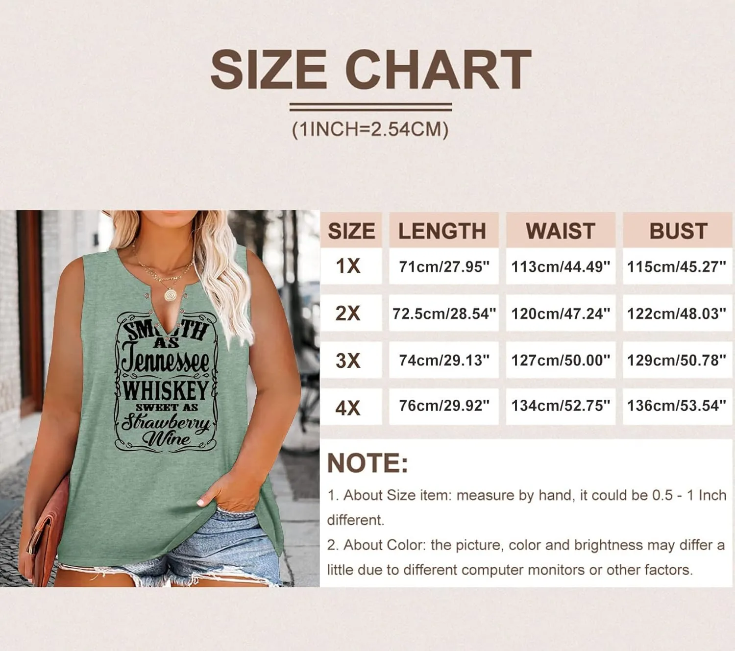 Plus Size Smooth As Tennessee Whiskey Shirt Women Ring Hole Sleeveless Sexy V-Neck Country Music Tank Top Tshirt