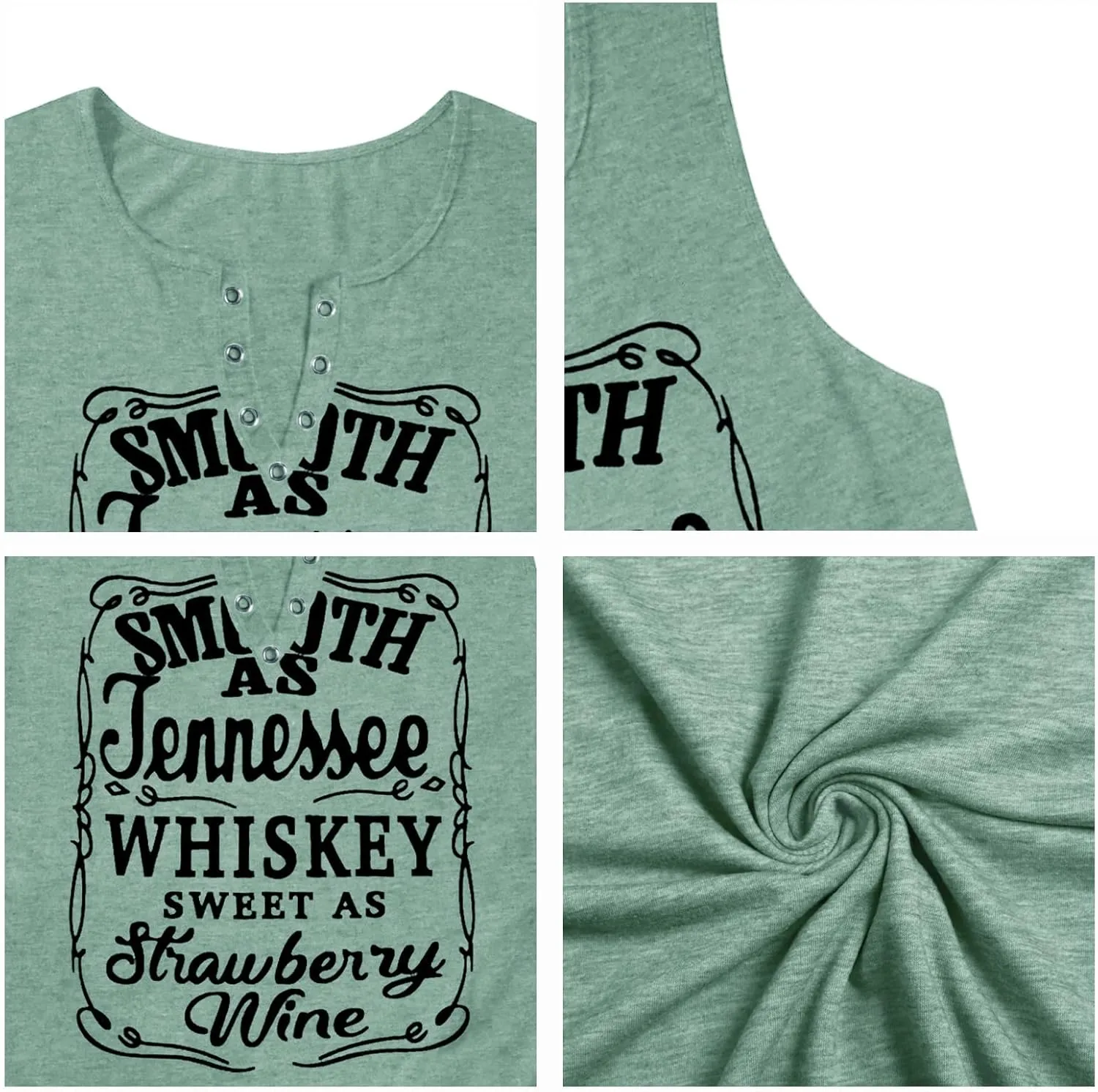 Plus Size Smooth As Tennessee Whiskey Shirt Women Ring Hole Sleeveless Sexy V-Neck Country Music Tank Top Tshirt