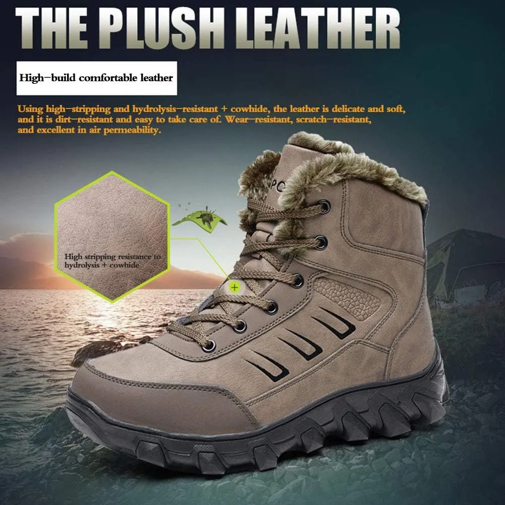Plus velvet outdoor snow boots, new non-slip wear-resistant hiking shoes, cotton shoes