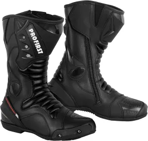 PROFIRST Motorcycle Boots for Men & Women - Comfortable Fit Riding Armored Boots with Zipper, Anti-Slip Sole, Reinforced Street Racing Shoes