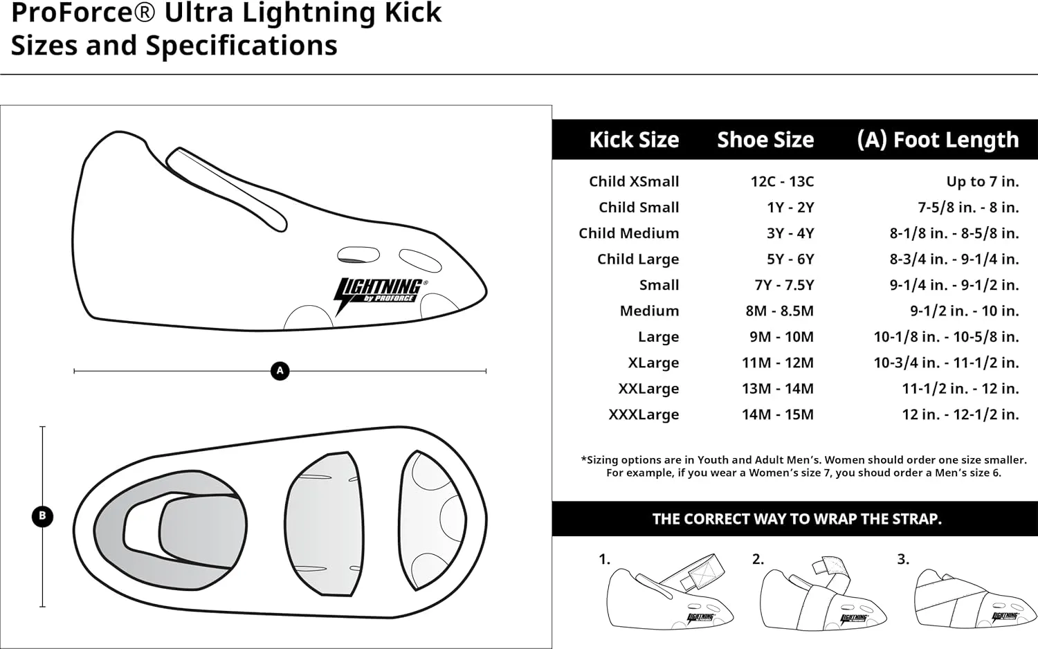 ProForce Ultra Lightning Kicks Sparring Shoes/Footgear - Red - Size 3-4 | Child Medium