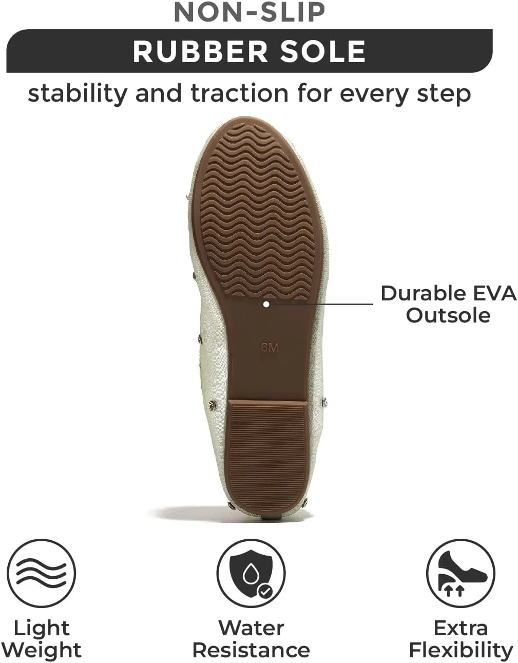Project Cloud Ballet Flats for Women - Lightweight & Stylish Mesh Ballet Flats for Women Footwear - Non-Slip Mary Jane Shoes with Memory Foam - Casual Footwear for All-Day Comfort (Amity)