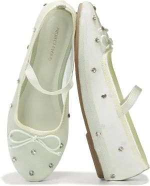 Project Cloud Ballet Flats for Women - Lightweight & Stylish Mesh Ballet Flats for Women Footwear - Non-Slip Mary Jane Shoes with Memory Foam - Casual Footwear for All-Day Comfort (Amity)