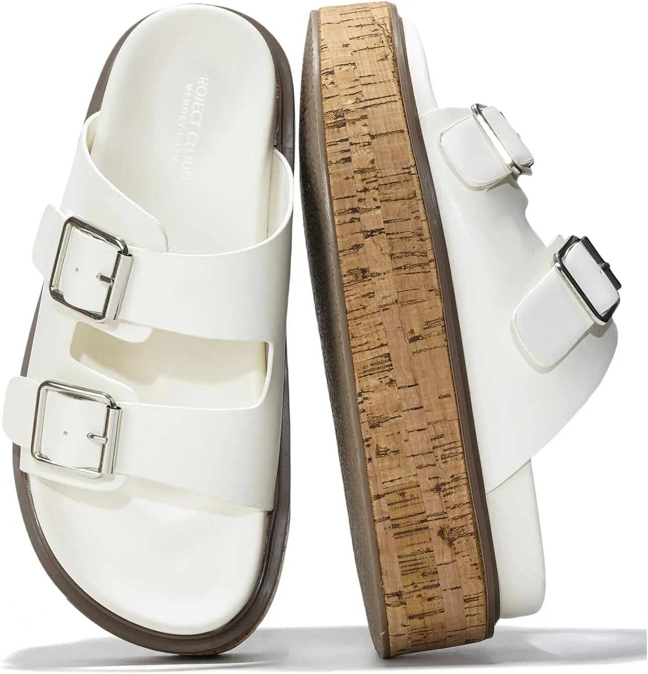 Project Cloud Platform Womens Sandals - Summer Womens Sandals with Memory Foam Insole Wedges - Stylish and Comfortable Women Footwear - Lightweight Women Wedges (Brisbane)
