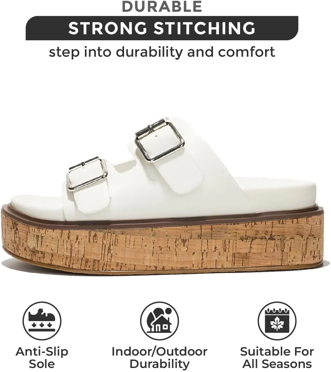 Project Cloud Platform Womens Sandals - Summer Womens Sandals with Memory Foam Insole Wedges - Stylish and Comfortable Women Footwear - Lightweight Women Wedges (Brisbane)