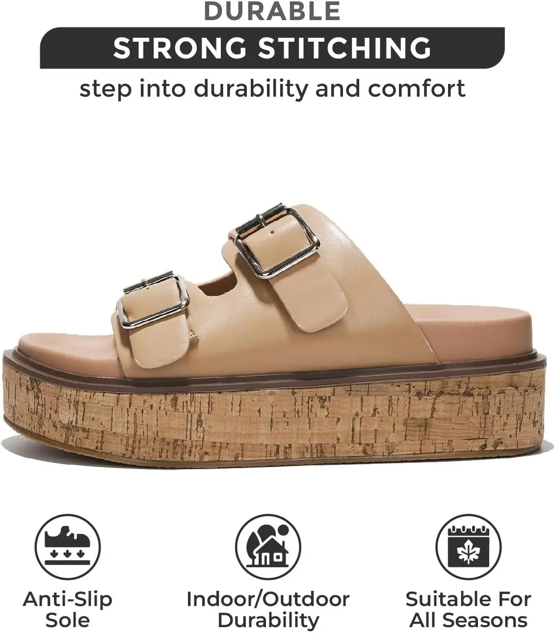 Project Cloud Platform Womens Sandals - Summer Womens Sandals with Memory Foam Insole Wedges - Stylish and Comfortable Women Footwear - Lightweight Women Wedges (Brisbane)