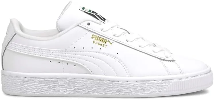 PUMA Kids Boys Basket Classic Xxi Lace Up Sneakers Shoes Casual - White - Size 6.5 M