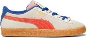 PUMA Mens Suede Podium Lace Up Sneakers Shoes - Off White, Orange - Size 12 M