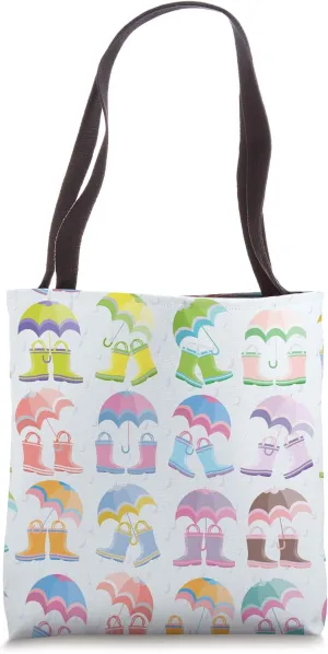Rainboots Galoshes Wellies Rain Boots Rubber Umbrella Tote Bag