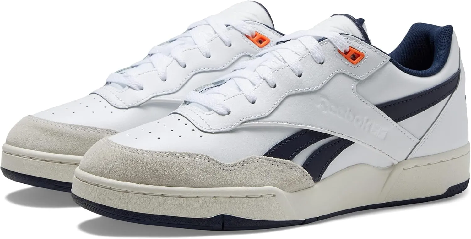 Reebok Unisex BB 4000 II Basketball Shoe, White/Vector Navy/Chalk, 8.5 US Men