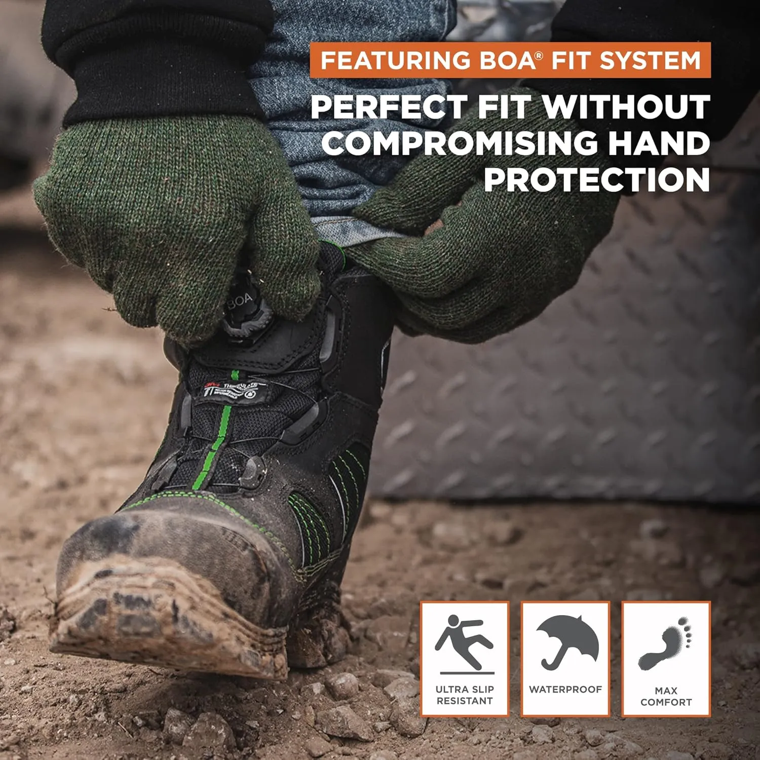 RefrigiWear Men’s Extreme Hiker Boots – Waterproof Winter Work Boots for Men