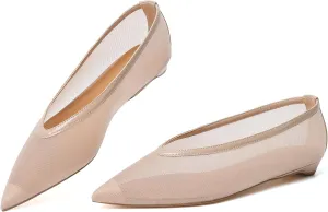 Reitoye Flats for Womens Closed Pointed Toe Ballet Flat Comfortable Dressy Work Slip On Casual Shoes Womens Flats