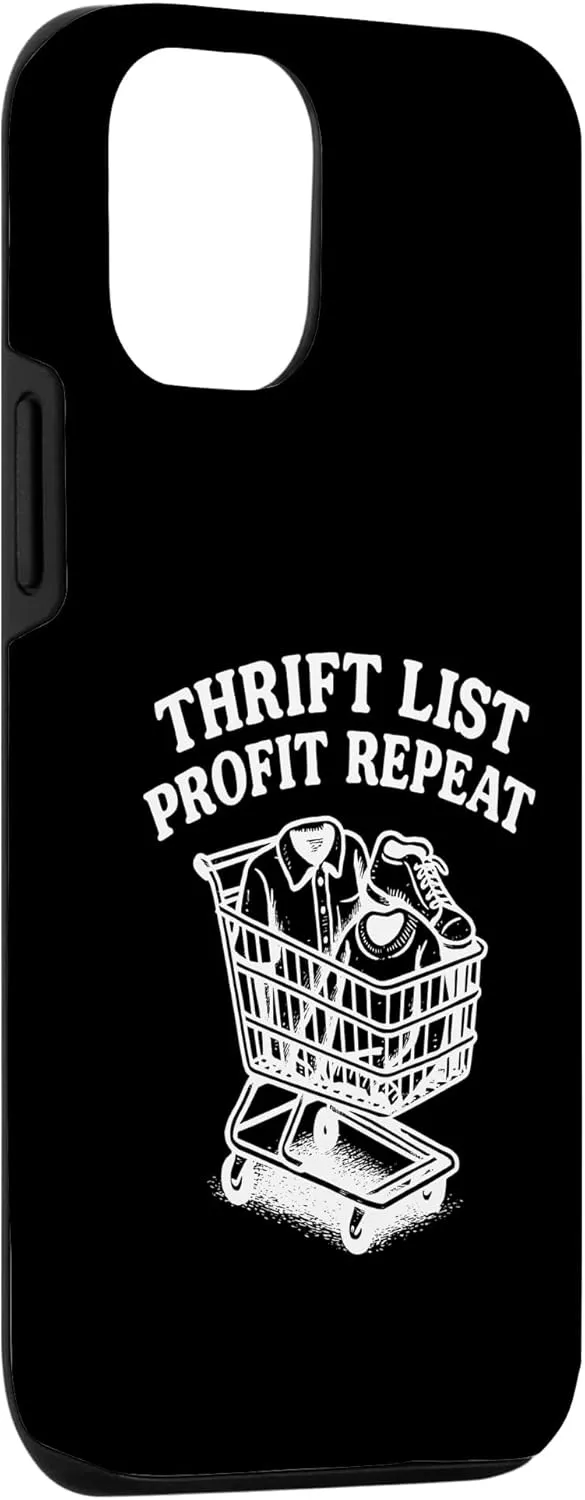 Reseller Thrifter Thrift List Profit Repeat Hustle Design Case for iPhone 12/12 Pro