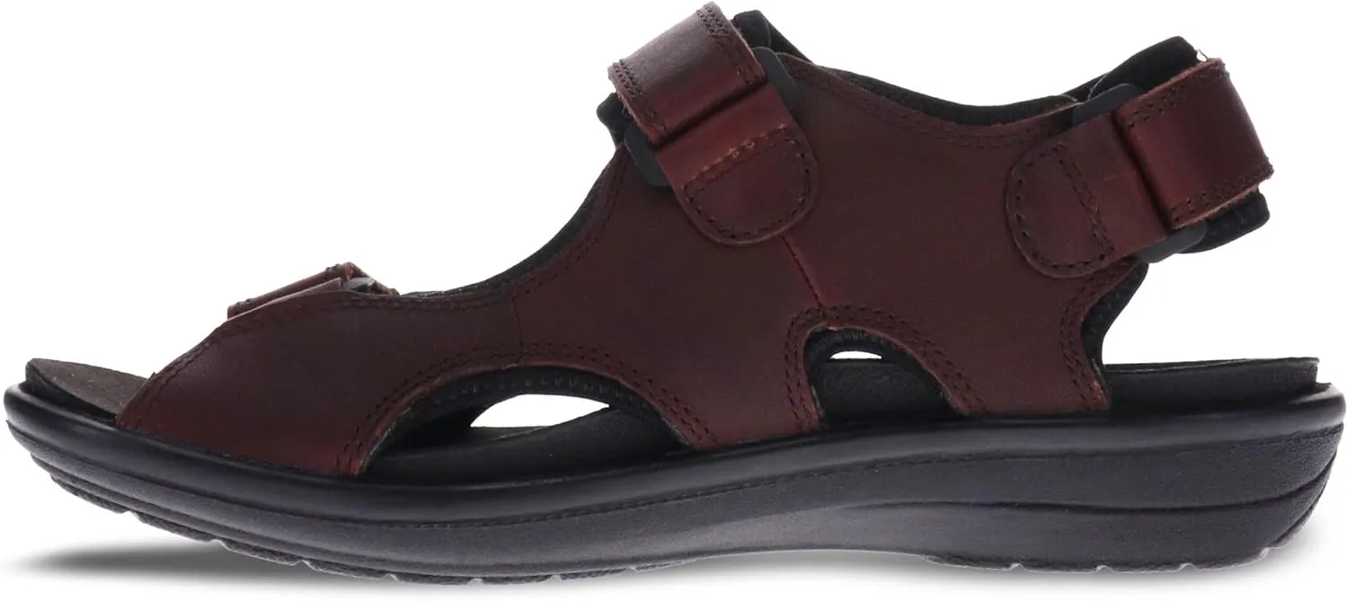 Revere Montana Men's Leather Sandals – Superior Comfort with Adjustable Fit and Orthotic-Friendly Design