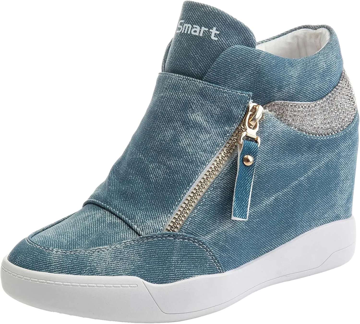 rismart Women's Wedge Platform Bootie Fashion Sneakers