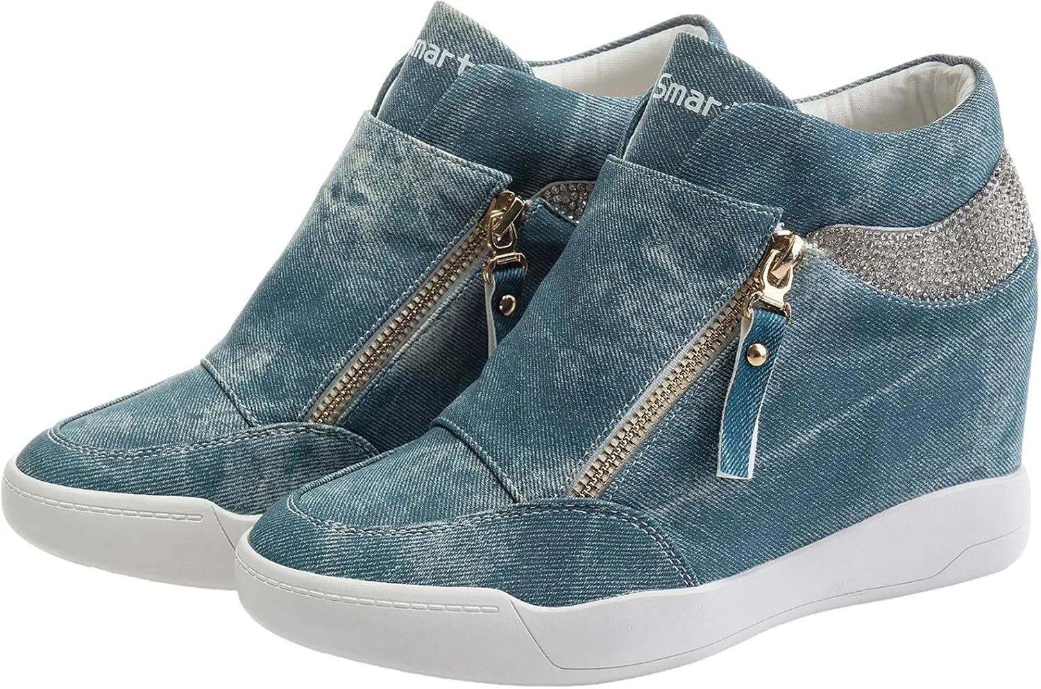 rismart Women's Wedge Platform Bootie Fashion Sneakers