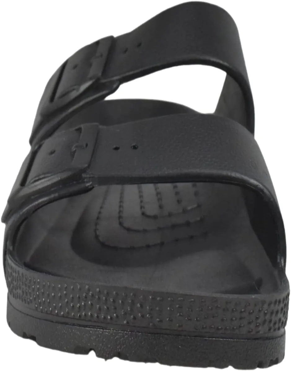 RocSoc Tecs Two Strap PVC Summer Sandals For Men, Blister Resistant, Eco Friendly, UV Protected Open Toe Versatile Grippy Sandal