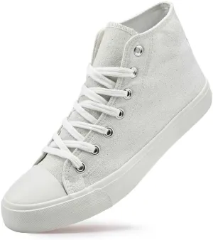 rosyclo Women's High Top Canvas Sneakers Fashion Lace-up Classic Casual Walking Shoes