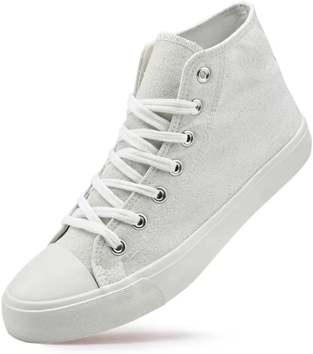 rosyclo Women's High Top Canvas Sneakers Fashion Lace-up Classic Casual Walking Shoes