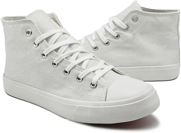 rosyclo Women's High Top Canvas Sneakers Fashion Lace-up Classic Casual Walking Shoes