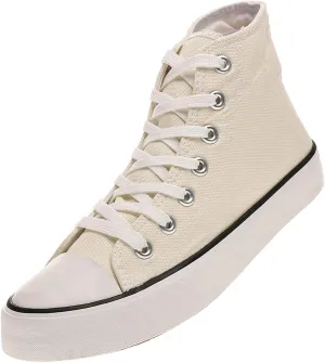rosyclo Women's High Top Canvas Sneakers Fashion Lace-up Classic Casual Walking Shoes