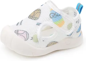 RVROVIC Boys Girls Athletic Sports Sandals Open-Toe Breathable Rubber Sole Beach Water Shoes for Toddler